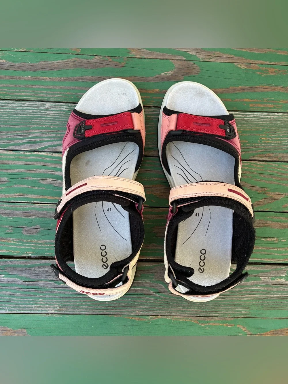 Ecco Women Sandals US 10 EU 41 Offroad Multicolor Outdoor Trail Hiking Shoes